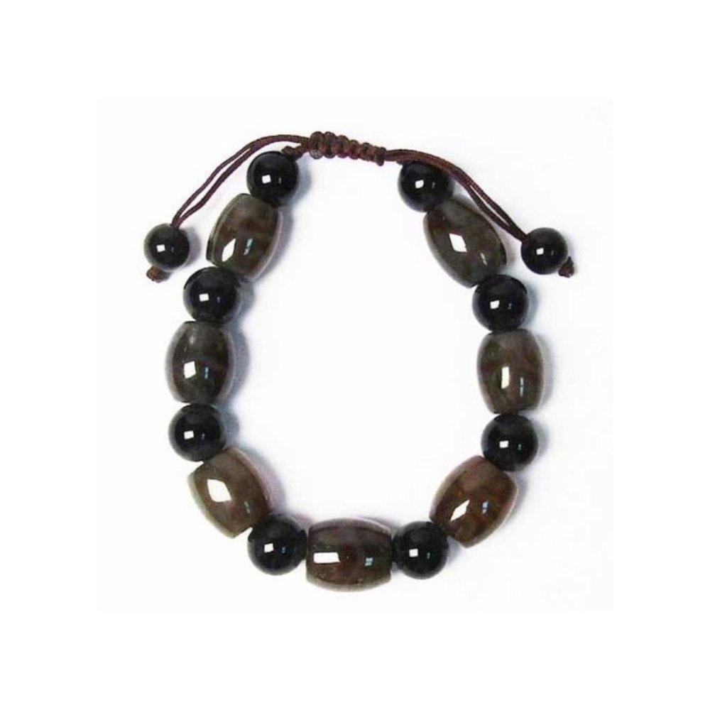 Tigerstars Handcrafted Genuine Gray Quartz Stretchy Bracelet